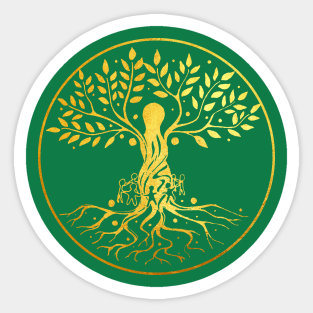 Friskoven eco village logo gold Sticker